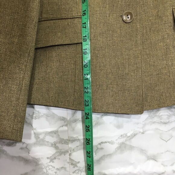 SUIT STUDIO TAN 3 BUTTON LONG SLEEVE BLAZER 6P - Picture 8 of 10